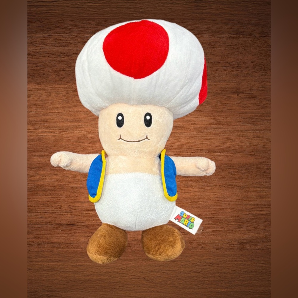 SUPER MÁRIO BROS TOAD PLUSH TOY NINTENDO 2017 COLLECTIBLE